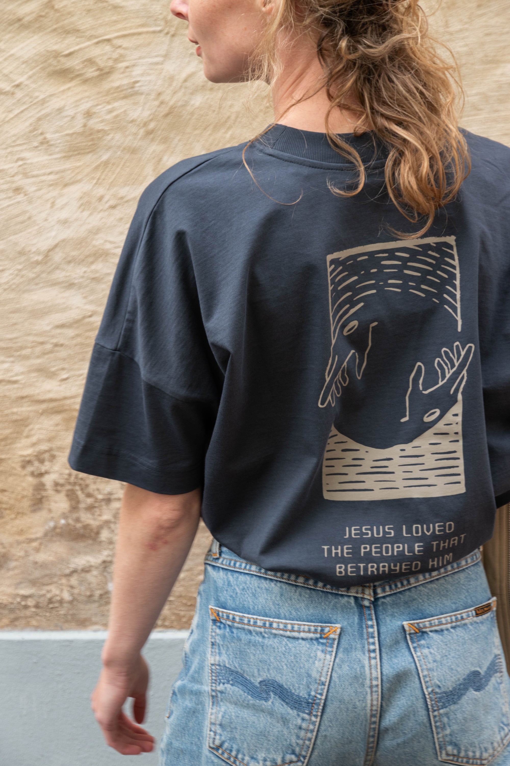 Hooba JORA unisex grijs Jesus Loved